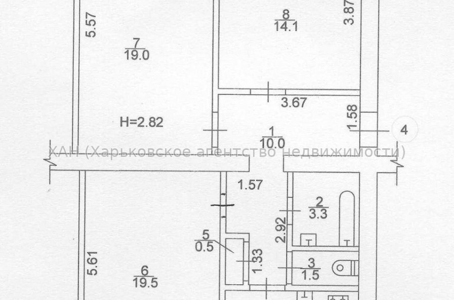 Продам квартиру, Харьковская наб. , 3  ком., 76 м², советский ремонт 