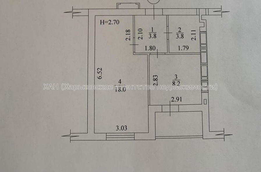 Продам квартиру, Шевченко ул. , 1  ком., 37 м², без внутренних работ 