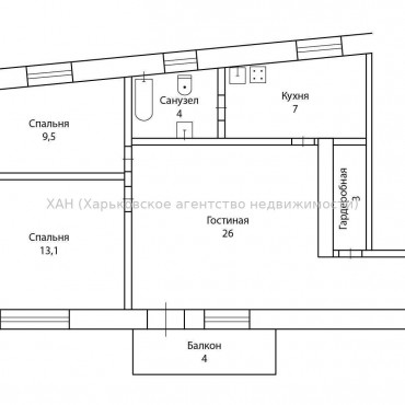 Продам квартиру, Полтавский Шлях ул. , 3  ком., 62 м², косметический ремонт 