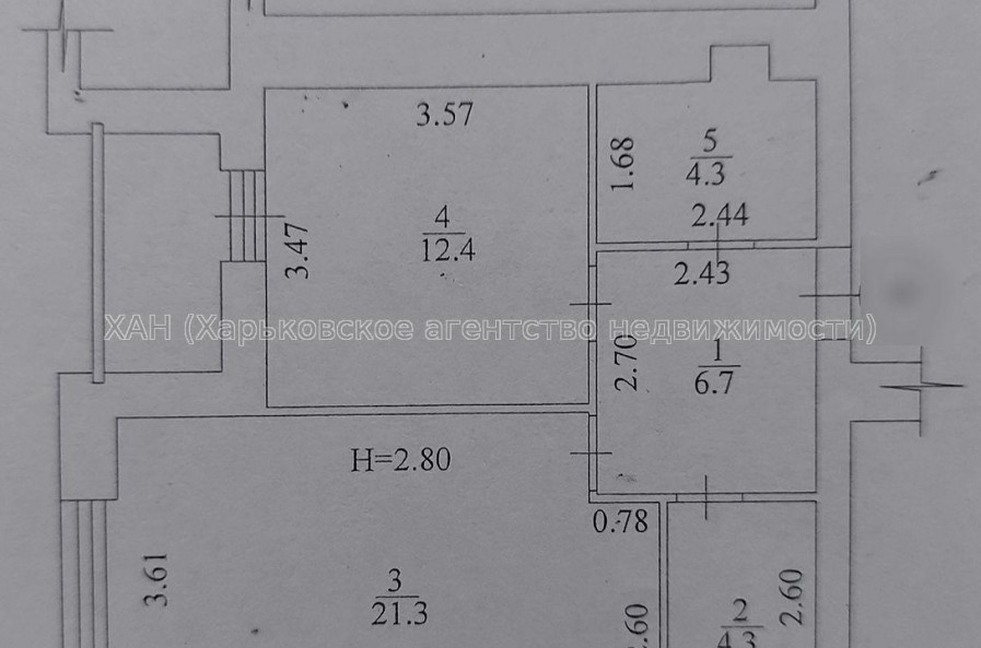 Продам квартиру, Елизаветинская ул. , 1 кім., 49 м², без внутренних работ 