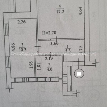 Продам квартиру, Шевченко ул. , 1 кім., 39.40 м², без внутренних работ 