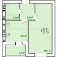Продам квартиру, Борткевича ул. , 1 кім., 37.15 м², без внутренних работ 