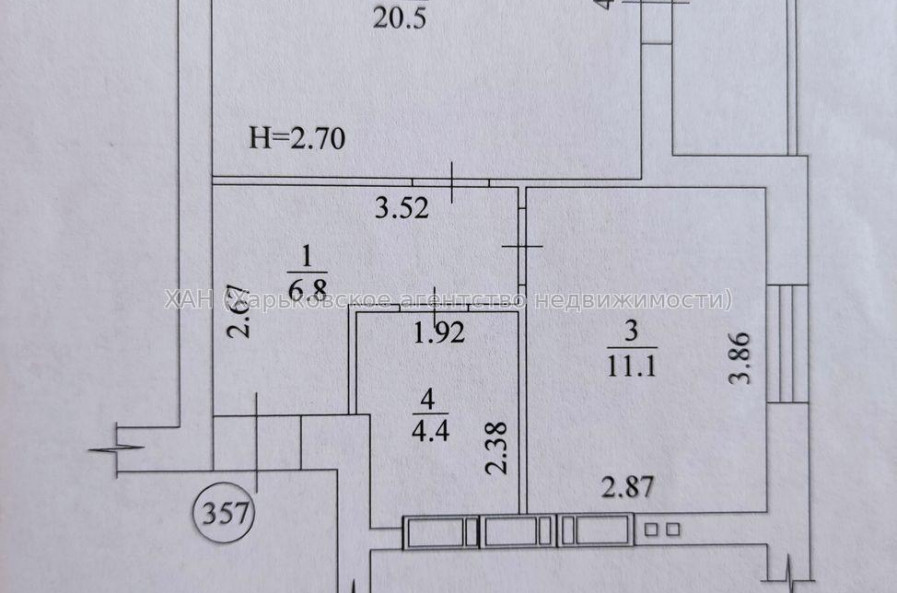 Продам квартиру, Борткевича ул. , 1  ком., 46 м², без внутренних работ 