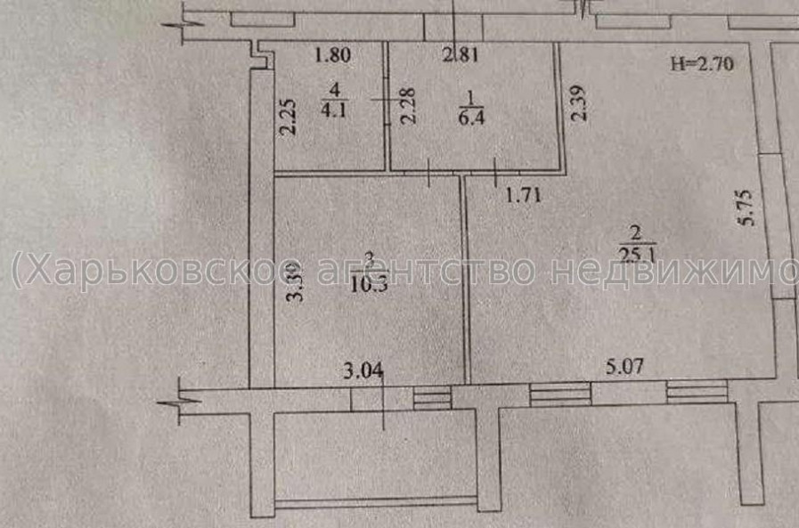 Продам квартиру, Мира ул. , 1  ком., 47 м², без внутренних работ 