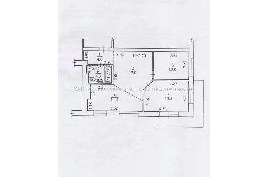 Продам квартиру, Мироносицкая ул. , 3  ком., 62.20 м², капитальный ремонт 