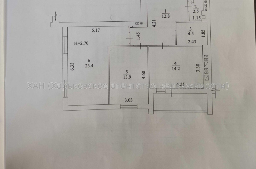 Продам квартиру, Мира ул. , 2  ком., 73 м², без внутренних работ 