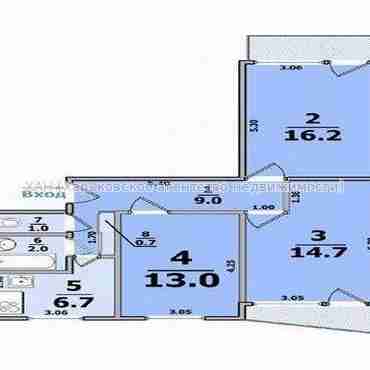 Продам квартиру, Каденюка ул. , 3  ком., 64 м², без внутренних работ 