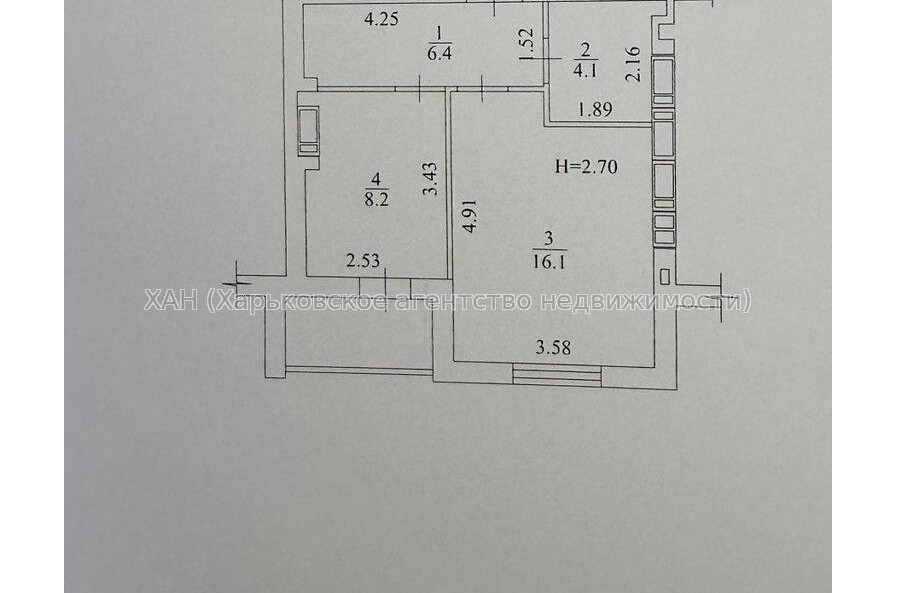 Продам квартиру, Шевченко ул. , 1 кім., 38.10 м², без внутренних работ 