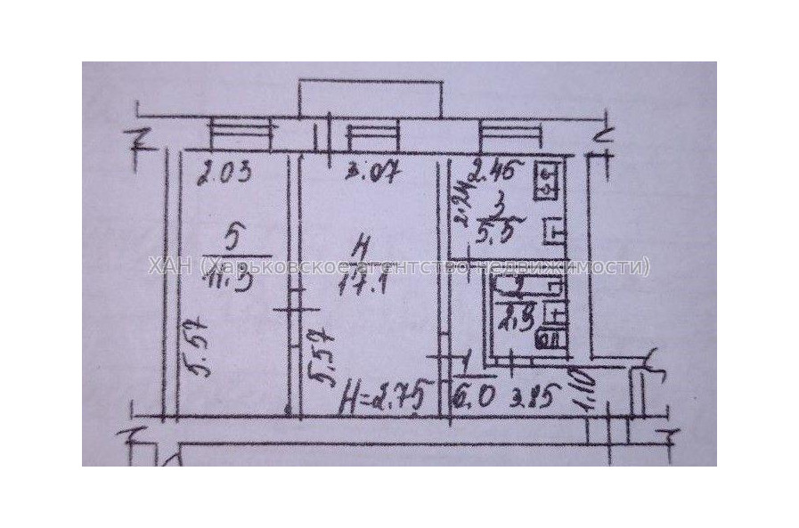 Продам квартиру, Франтишека Крала ул. , 2  ком., 44 м², советский ремонт 