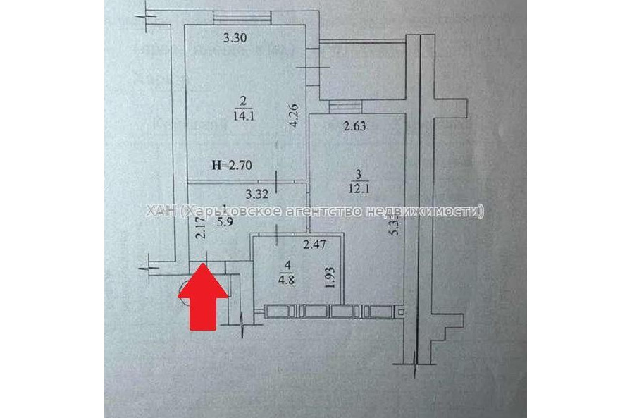 Продам квартиру, Шевченко ул. , д. 327/6, корп. 2 , 1 кім., 40 м², без ремонта 