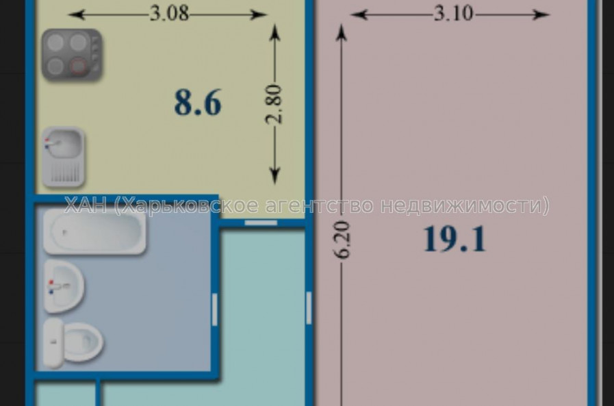 Продам квартиру, Гацева ул. , д. 1 , 1 кім., 37 м², без ремонта 