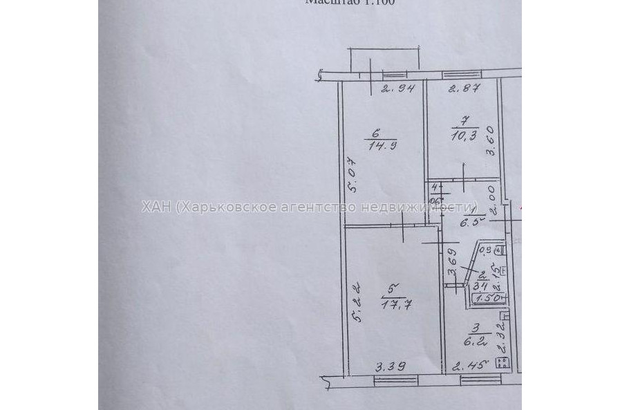 Продам квартиру, Матросова Александра ул. , 3 кім., 60 м², косметический ремонт 