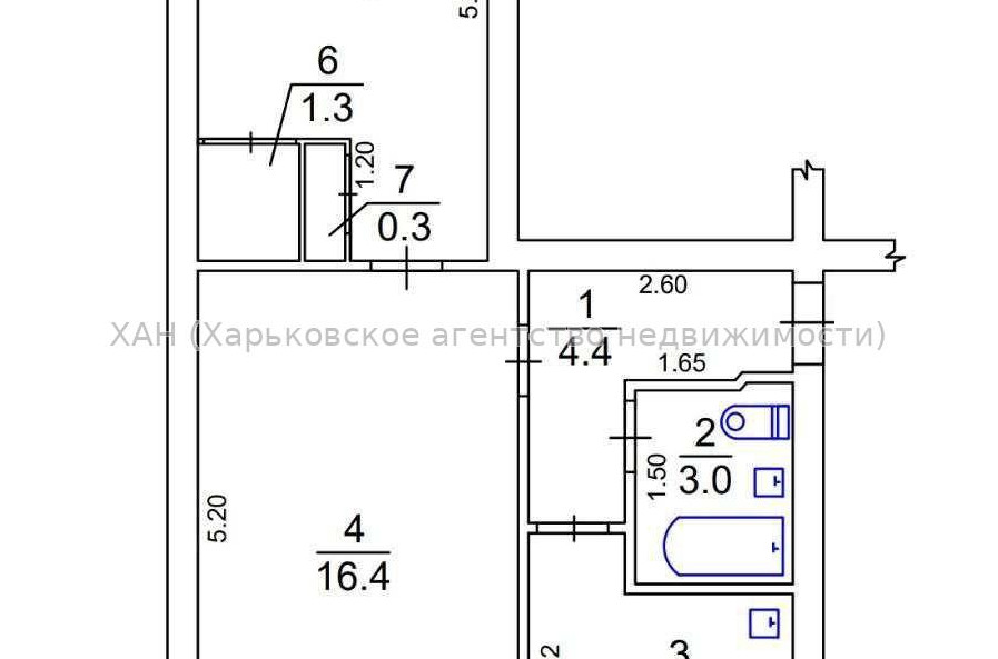 Продам квартиру, Зерновая ул. , 2  ком., 44.40 м², без ремонта 