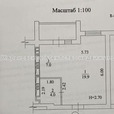 Продам квартиру, Черновский пер. , 1 кім., 33 м², без внутренних работ 