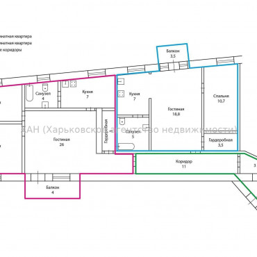 Продам квартиру, Полтавский Шлях ул. , 5 кім., 132 м², авторский дизайн 