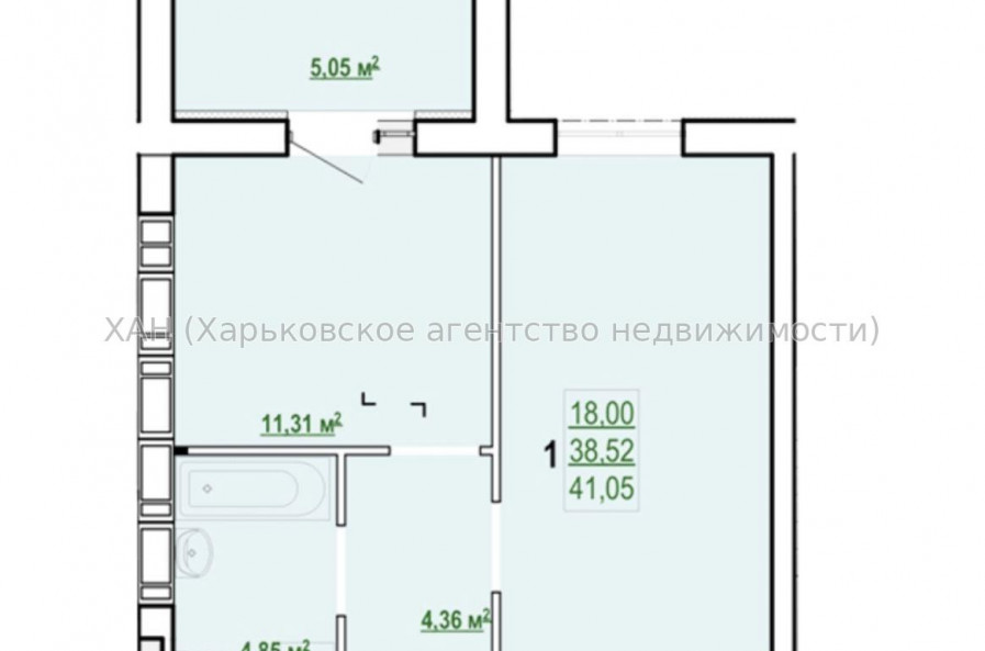 Продам квартиру, Полтавский Шлях ул. , 1 кім., 48 м², без внутренних работ 