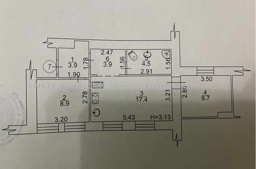 Продам квартиру, Кузнечная ул. , 2 кім., 48 м², евроремонт 