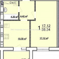 Продам квартиру, Мира ул. , 1  ком., 39 м², без внутренних работ 
