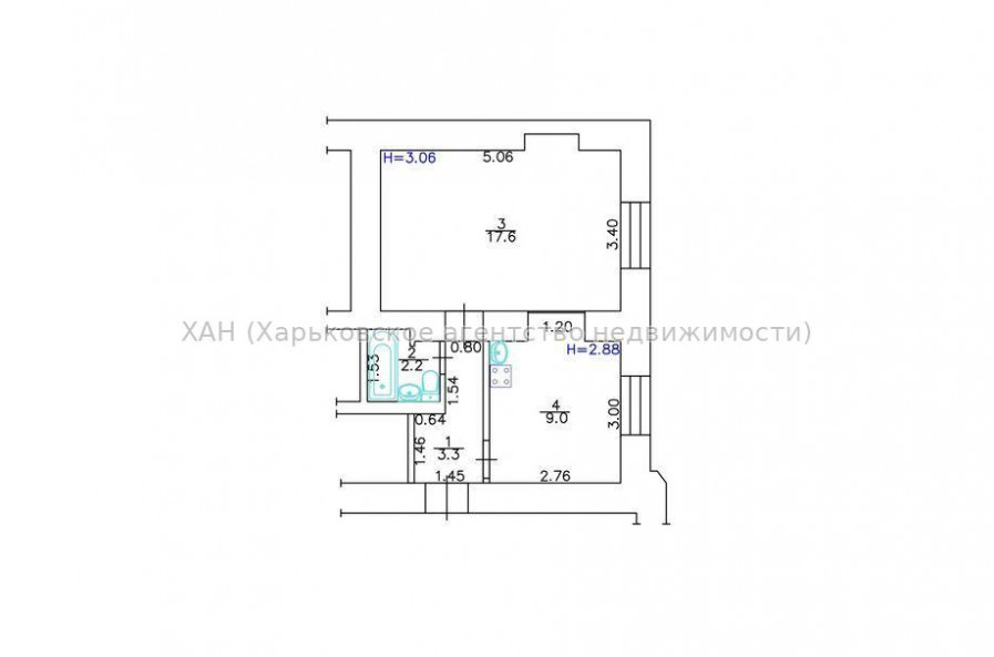 Продам квартиру, Дарвина ул. , 1  ком., 31.80 м², косметический ремонт 