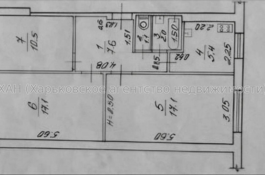 Продам квартиру, Непокоренных ул. , 3  ком., 60.80 м², косметический ремонт 