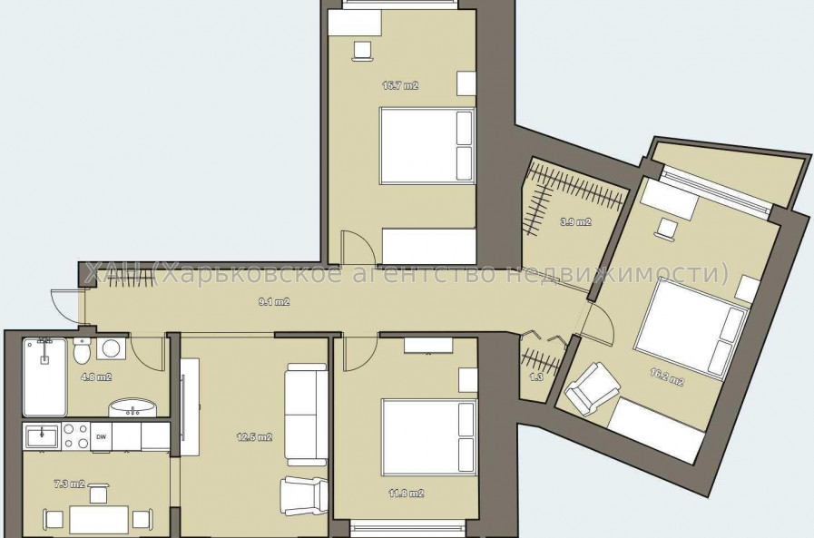 Продам квартиру, Непокоренных ул. , 4 кім., 85.10 м², авторский дизайн 