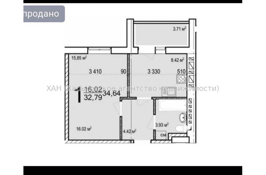 Продам квартиру, Шевченковский пер. , 1 кім., 32 м², евроремонт 