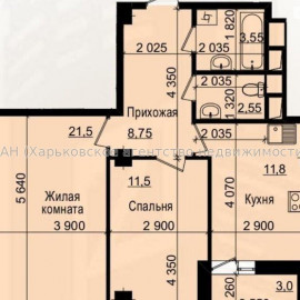 Продам квартиру, Героев Харькова просп. , 2 кім., 60.95 м², без ремонта