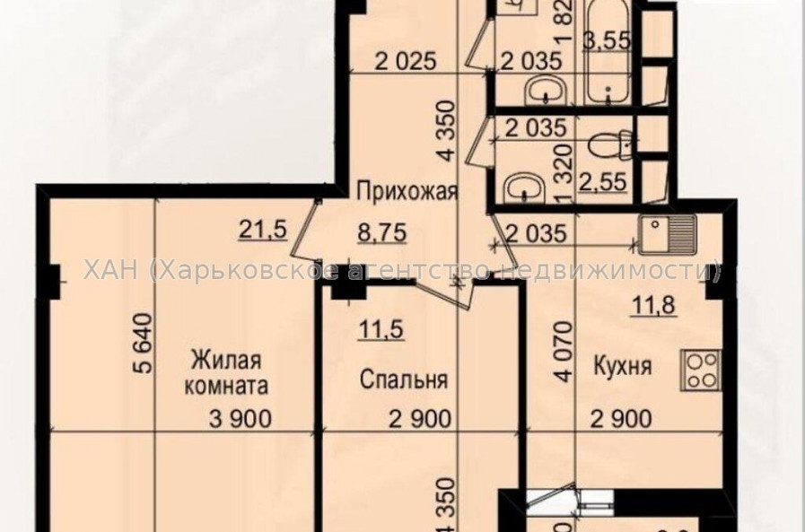 Продам квартиру, Героев Харькова просп. , 2  ком., 60.95 м², без ремонта 