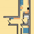 Продам квартиру, Шевченковский пер. , 1  ком., 55 м², без внутренних работ 
