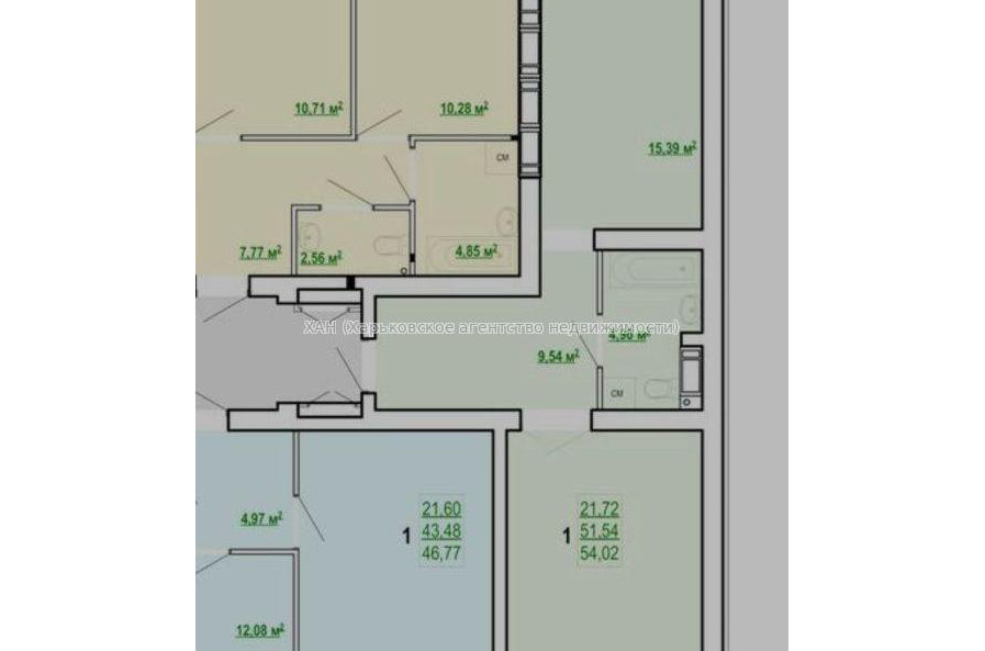 Продам квартиру, Шевченковский пер. , 1  ком., 55 м², без внутренних работ 