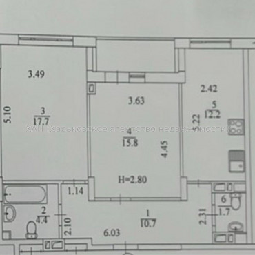 Продам квартиру, Льва Ландау просп. , 2 кім., 64.40 м², без внутренних работ 