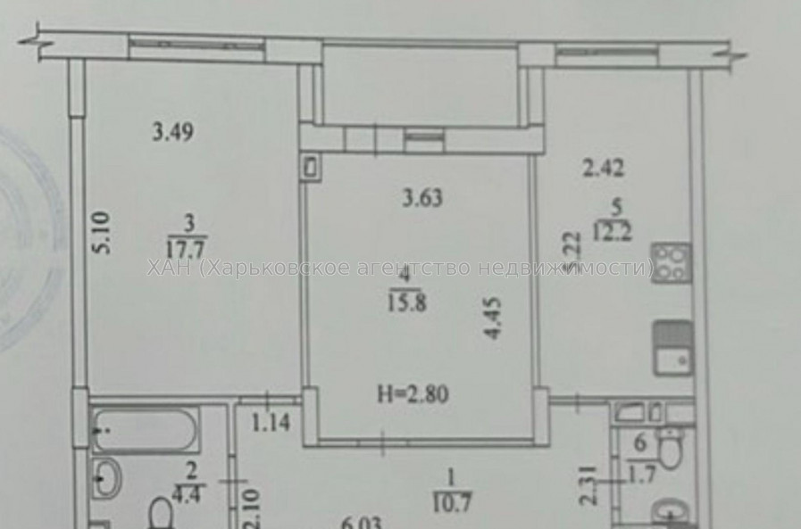 Продам квартиру, Льва Ландау просп. , 2 кім., 64.40 м², без внутренних работ 