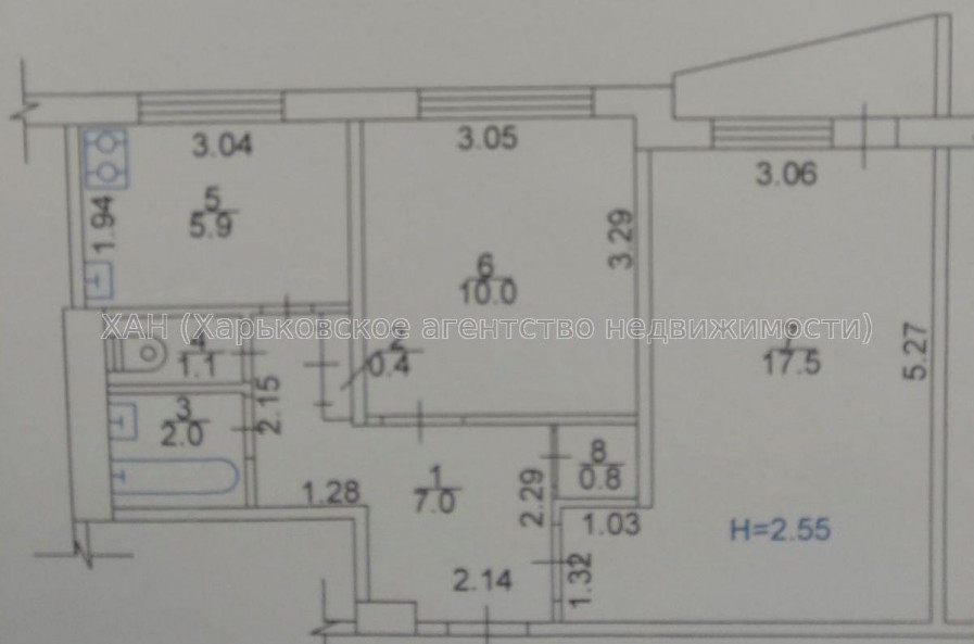 Продам квартиру, Гвардейцев Широнинцев ул. , 2 кім., 46.50 м², советский ремонт 