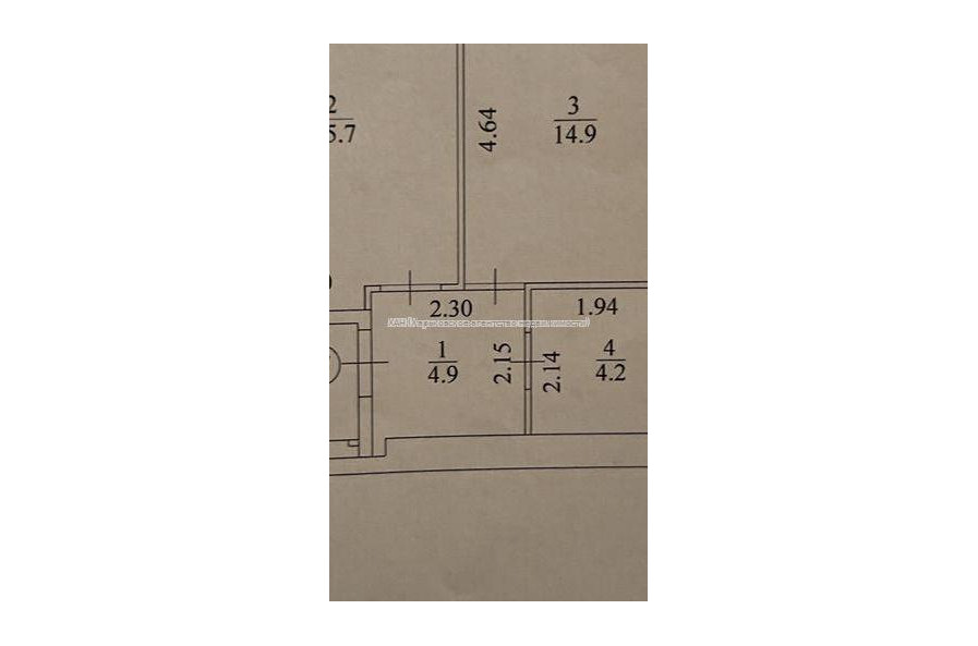 Продам квартиру, Шевченковский пер. , 1 кім., 42 м², без внутренних работ 