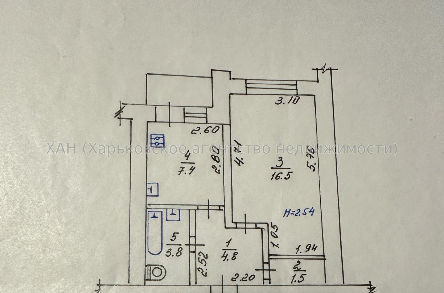 Продам квартиру, Победы просп. , 1  ком., 35 м², косметический ремонт 