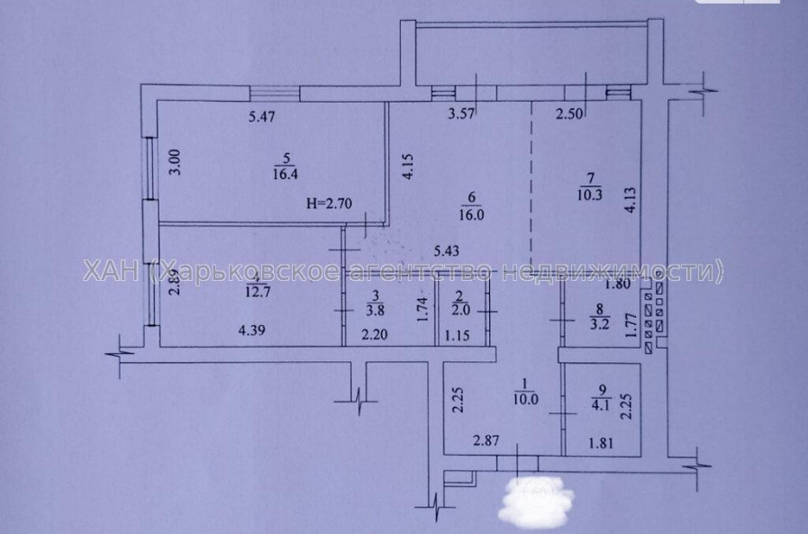 Продам квартиру, Мира ул. , 3  ком., 83 м², частичный ремонт 