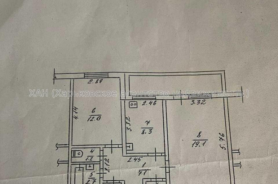 Продам квартиру, 92-й бригады ул. , 2 кім., 55 м², советский ремонт 