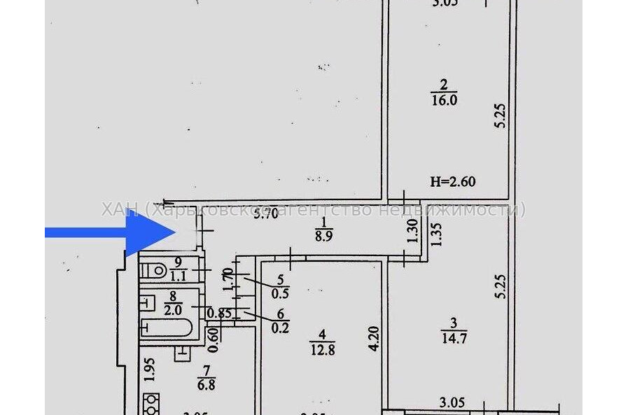 Продам квартиру, Тракторостроителей просп. , 3 кім., 64.80 м², косметический ремонт 