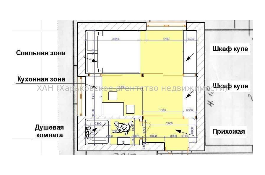 Продам квартиру, Навчальная ул. , 3  ком., 26 м², косметический ремонт 