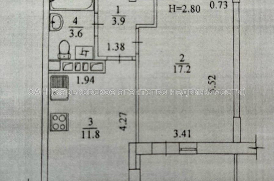 Продам квартиру, Героев Харькова просп. , 1  ком., 38.50 м², без внутренних работ 