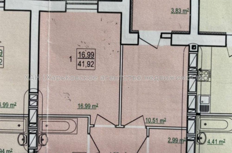 Продам квартиру, Шевченко ул. , 1  ком., 44 м², без внутренних работ 