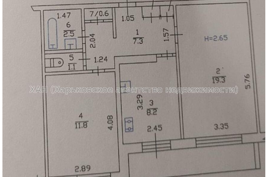 Продам квартиру, Тракторостроителей просп. , 2 кім., 54.70 м², косметический ремонт 