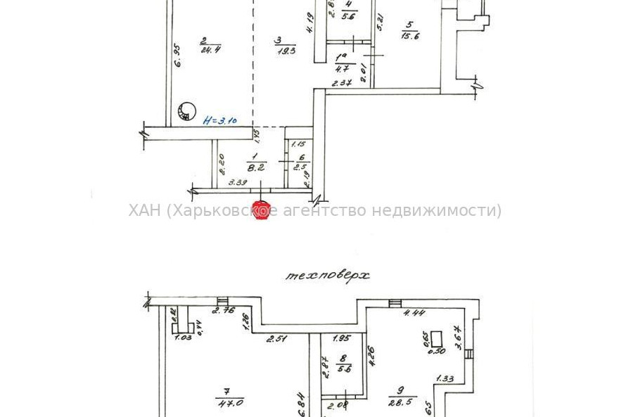 Продам квартиру, Непокоренных ул. , 4 кім., 166.70 м², капитальный ремонт 