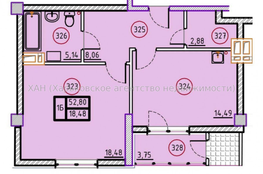 Продам квартиру, Дмитрия Антоненко ул. , 1  ком., 53 м², без ремонта 