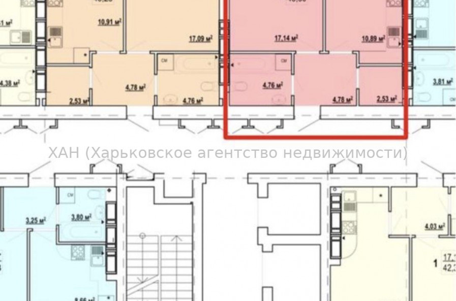 Продам квартиру, Шевченко ул. , 1  ком., 43.10 м², без внутренних работ 