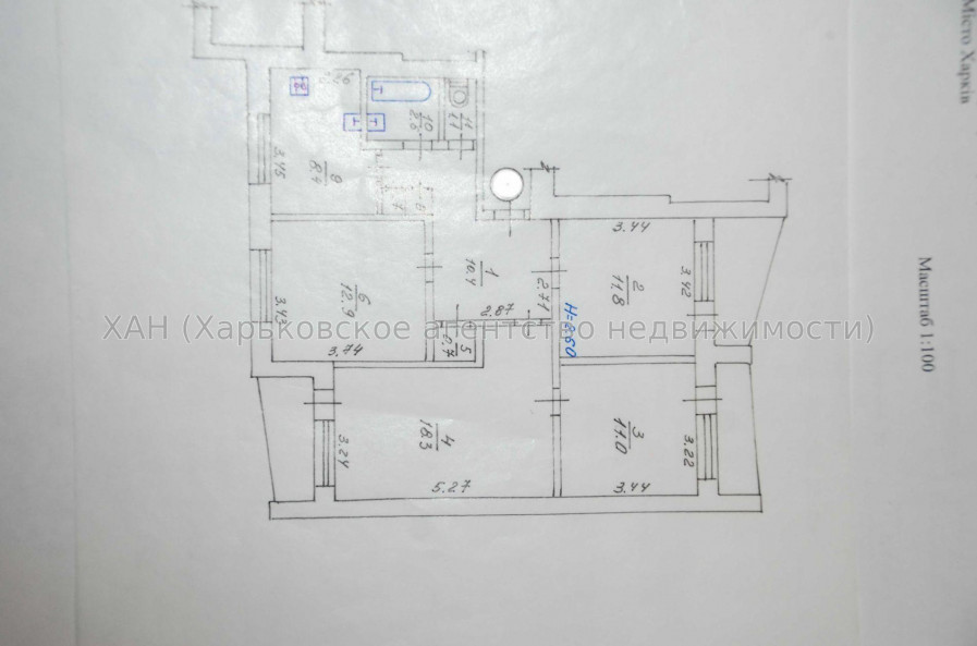 Продам квартиру, Тракторостроителей просп. , 4  ком., 83.10 м², частичный ремонт 