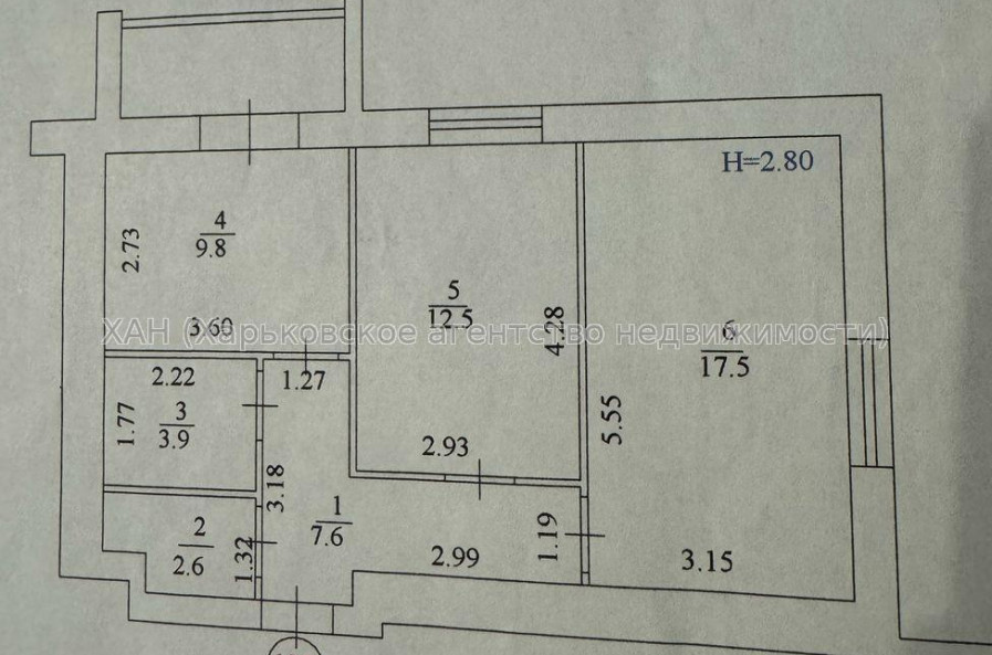 Продам квартиру, 2 кім., 56 м², капитальный ремонт 