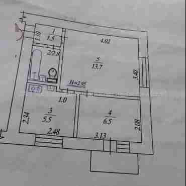 Продам квартиру, Байрона пр-т , 2 кім., 27 м², без внутренних работ 