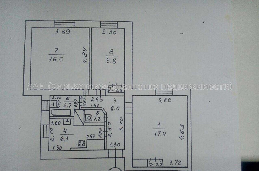 Продам квартиру, Михаила Комарова ул. , 3 кім., 68 м², советский ремонт 