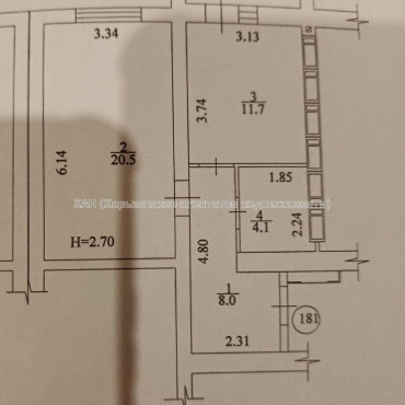 Продам квартиру, Лисаветинская ул. , 1 кім., 45 м², без отделочных работ 